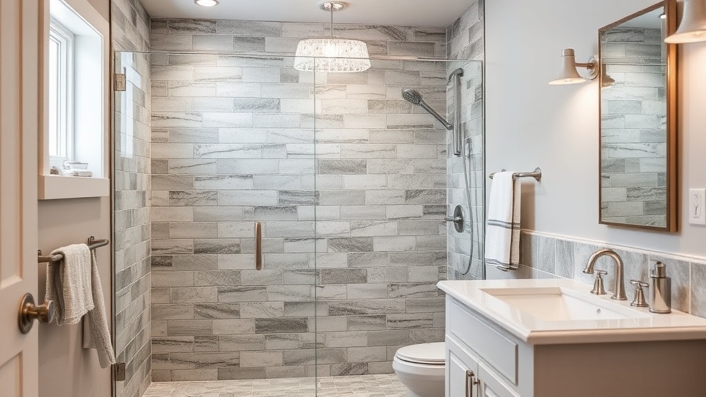 Contractor installing new tile in a bathroom shower during a remodel in a Copperas Cove TX home